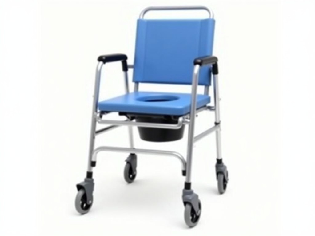Padded Drop Arm Commode Chair for Rehab | Supplier