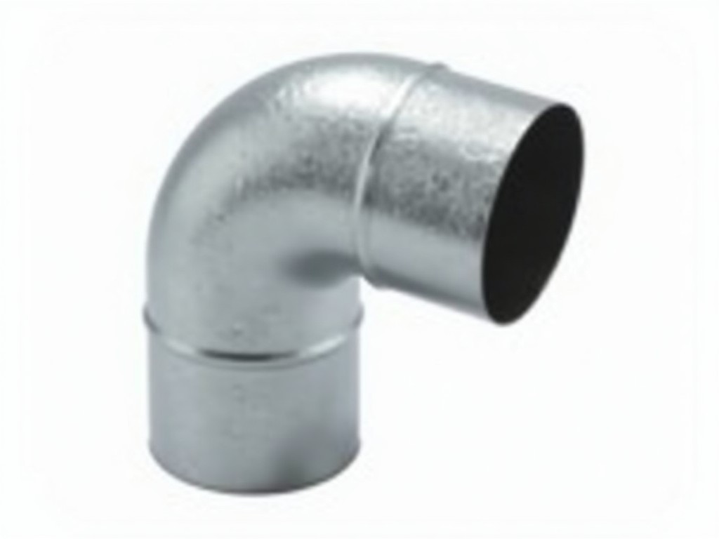 2 galvanized and 3 inch 90 degree exhaust elbow for air