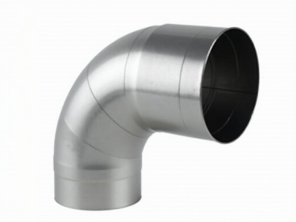 6 inch stove pipe and 4 dryer vent 90 degree elbow for air