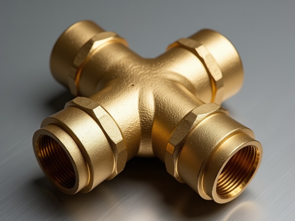 brass threaded tee for plumbing pipeline systems