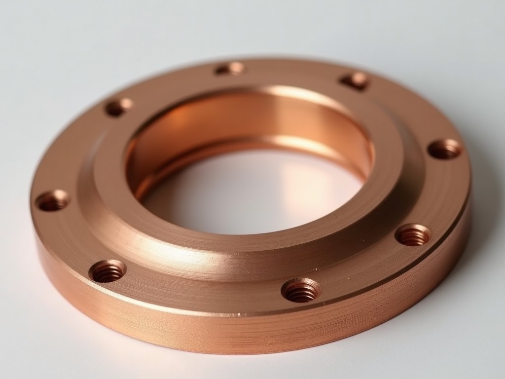 copper and brass blind flange for plumbing setup