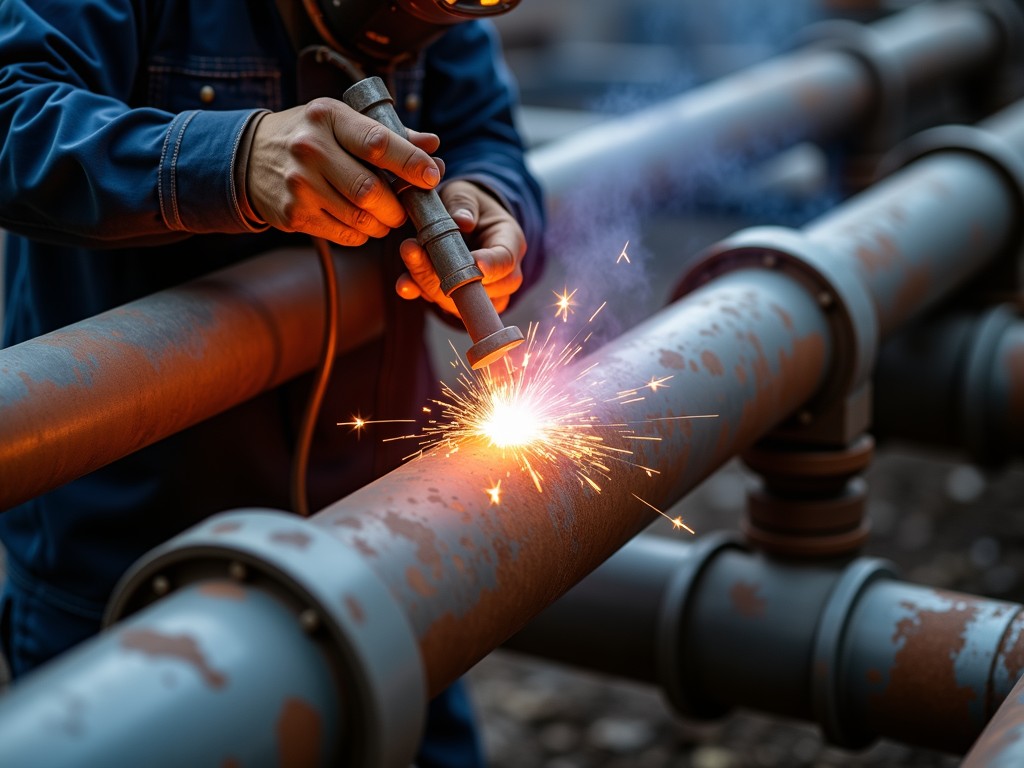 spiral submerged arc welding for metal pipeline setup