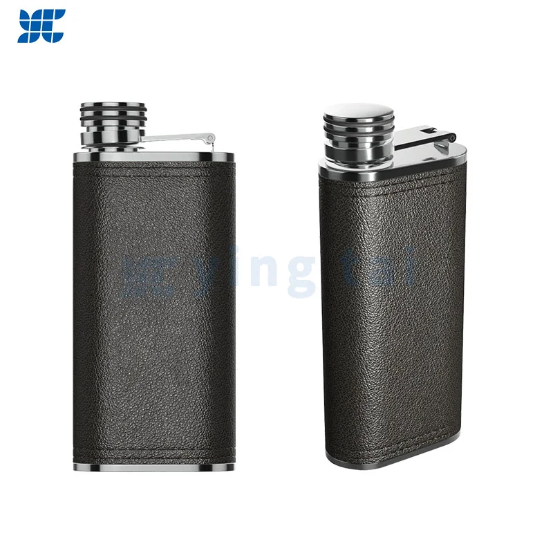 Leather Wrapped Metal Wine Bottle Small Wine Bottles Are Covered With Artificial Leather On The Surface Vintage Wine Pot With Leather Sticker Leather Wrapped Metal Wine Bottle Small Wine Bottles Are Covered With Artificial Leather On The Surface Vintage Wine Pot With Leather Sticker